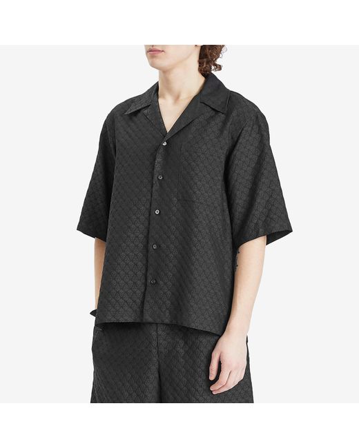 Alexander McQueen Black Jacquard Skull Shirt for men