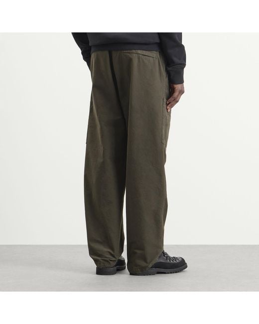 Stone Island Gray Organic Cotton Ripstop Cargo Pants for men