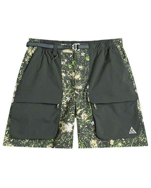 Nike Green Acg All Over Print Smith Summit Short for men