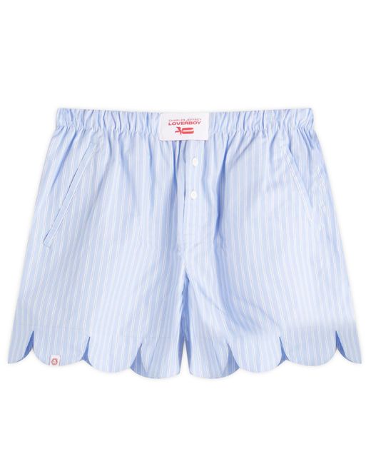 Charles Jeffrey Blue Scalloped Boxer Shorts