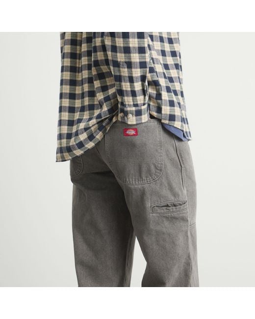 Dickies Gray Double Knee Loose Straight Denim Jeans for men