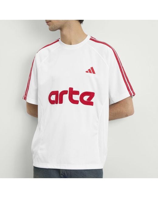 Adidas White X Arte Jersey Top for men