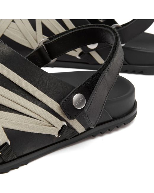 Rick Owens Black Megalaced Mule for men