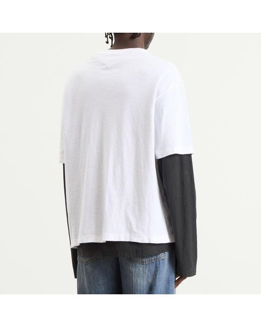 Acne White Small 1996 Short Sleeve T-Shirt for men