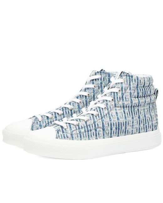 Givenchy Blue Denim City High Sneakers for men