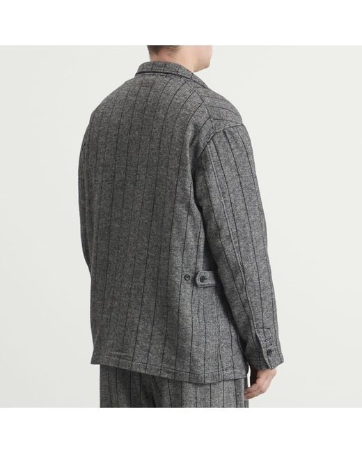 Engineered Garments Gray Herringbone Wool Loiter Jacket for men