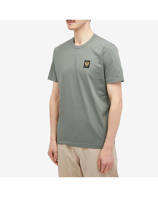 Belstaff Gray Patch Logo T-Shirt for men