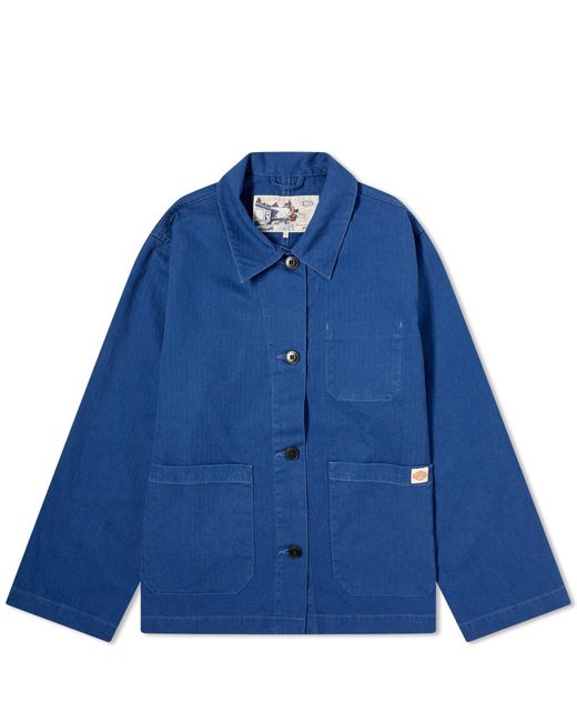Nudie Jeans Blue Lovis Workwear Jacket