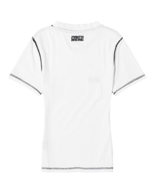 Vetements White Embroidered Logo T-Shirt
