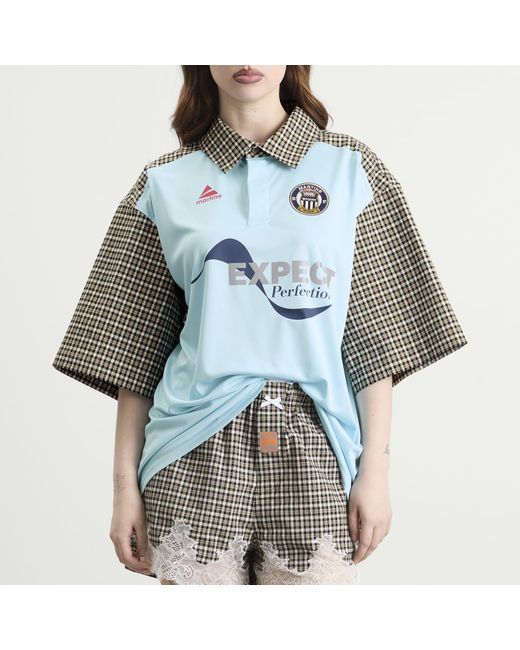 Martine Rose Blue Polo Shirt