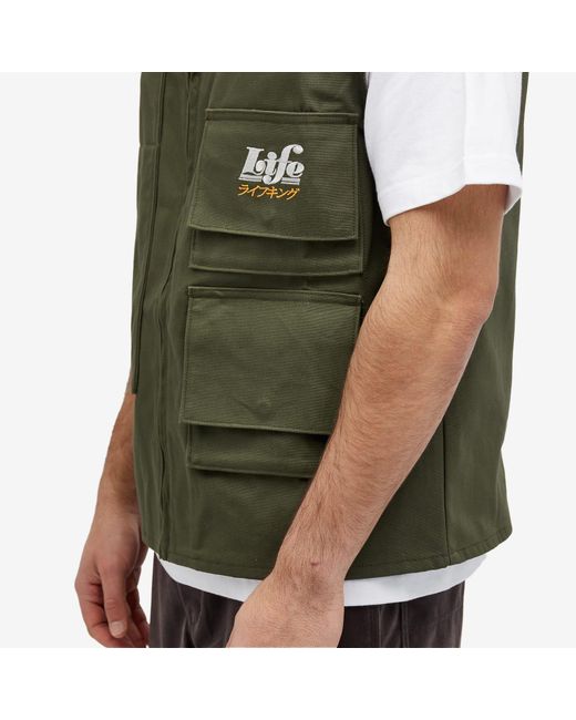 Garbstore Green Life Multi Pocket Vest for men