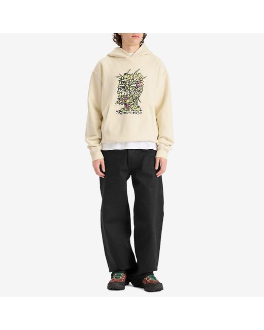 Brain Dead Natural Scrambled Head Hoodie for men