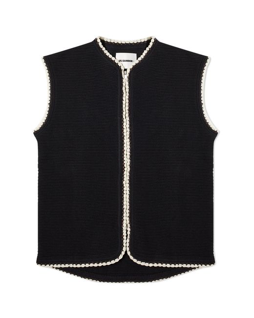 Jil Sander Black Jil Sander Plus Recycled Knit Vest for men