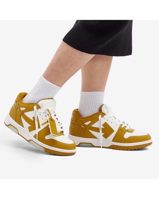 Off-White c/o Virgil Abloh Metallic Off- Out Of Office Calf Leather Sneakers