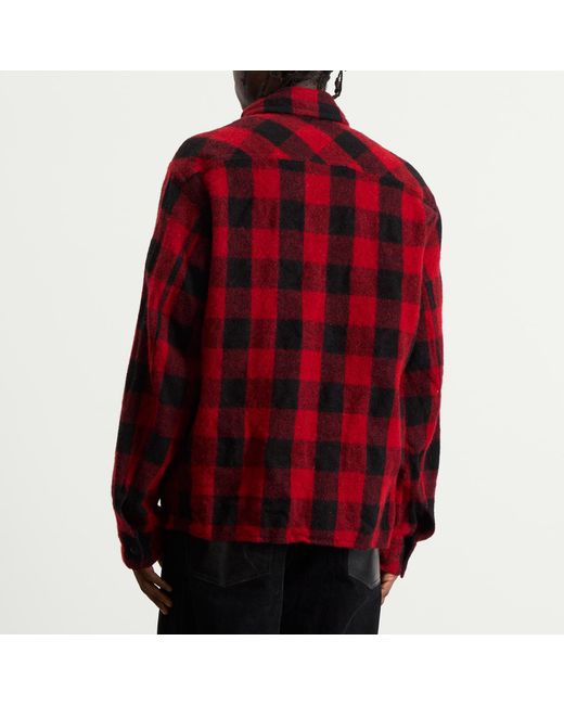 Junya Watanabe Red X Filson Check Zip Overshirt for men