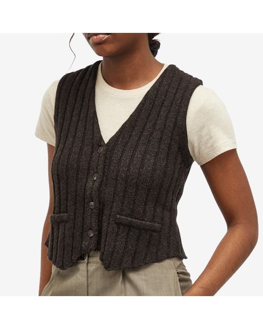 Samsøe & Samsøe Black Sanissa Knitted Vest