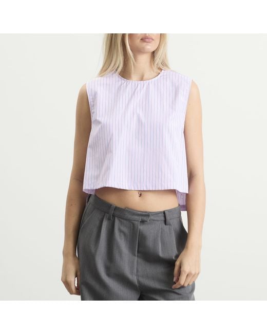 Stel Purple Side Tie Vest Top
