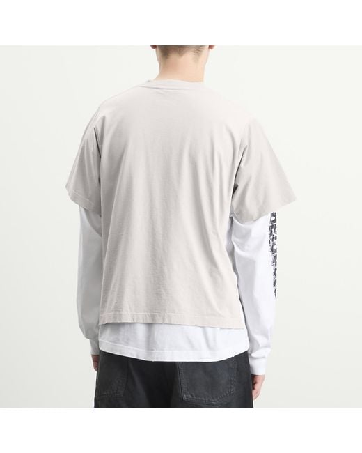 Balenciaga White Metal Merch Double T-Shirt for men