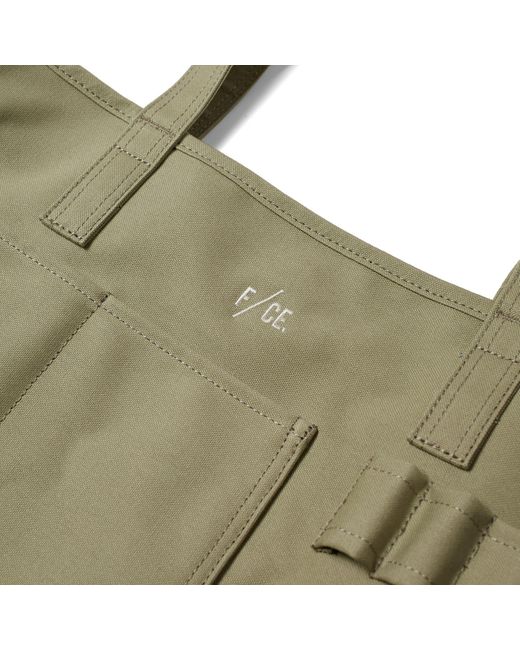 F/CE Green W.R Canvas Pocket Tote Bag for men