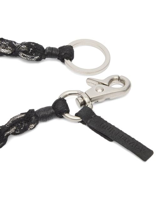 Our Legacy Black Lace Ladon Keychain for men