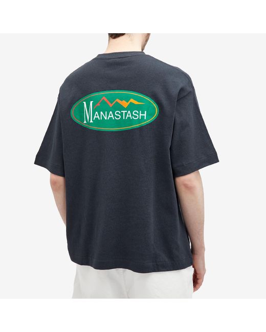 Manastash Black Original Logo Hemp T-Shirt for men