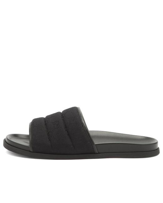 Gucci Black Rhein Gg Canvas Slide for men