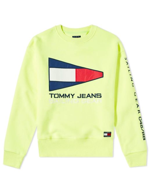 Tommy Hilfiger Yellow 90s Neon Sailing Sweatshirt for men
