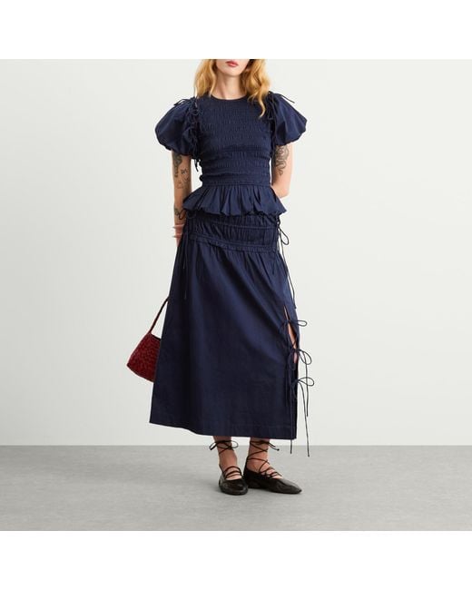 Damson Madder Blue Charlotte Midi Skirt Presented By End