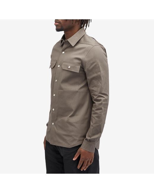 Rick Owens Gray Heavy Cotton Outershirt for men