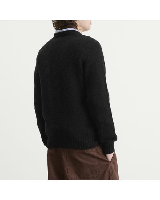 YMC Black Suedehead Crew Neck Jumper for men