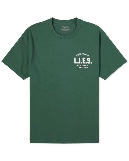 L.I.E.S. Records Green Classic Logo T-Shirt for men