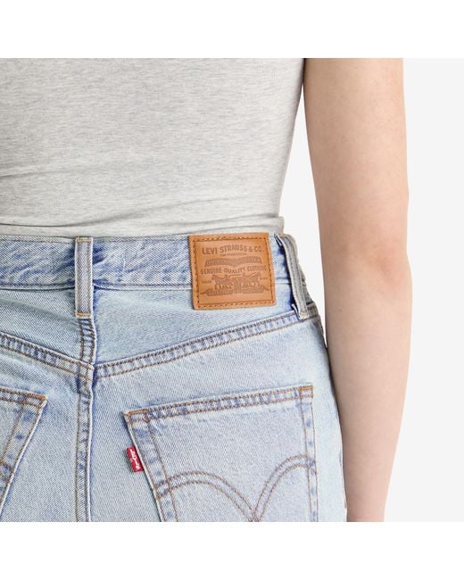 Levi's Blue Ribcage High Rise Straight Leg Jeans
