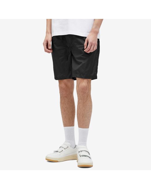 Soulland Black Sander Perforated Shorts for men