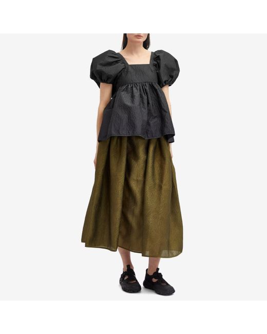 セシリーバンセンCECILIE BAHNSEN ALMA BLOUSE Cecilie Bahnsen Alma Top in Black – Diamond Dream Jewelry +