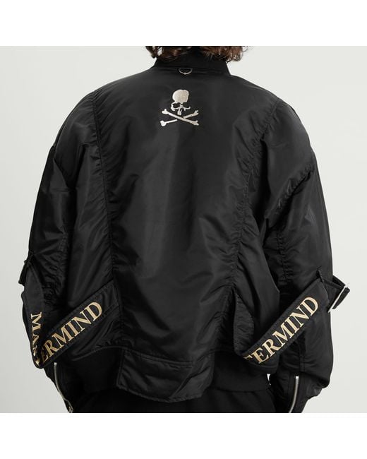 MASTERMIND WORLD Black Bontage Ma-1 for men
