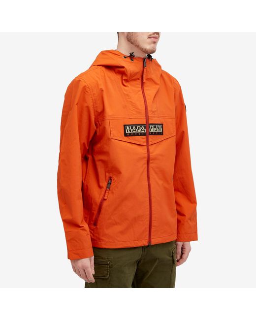 Napapijri Orange Rainforest Zip Through Jacket for men