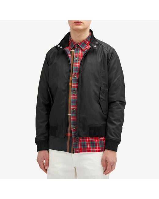 Barbour X Baracuta Porton Wax Jacket in Black for Men | Lyst
