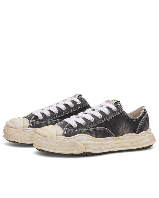 Maison Mihara Yasuhiro Black Hank Bleach Washed Low-Top for men