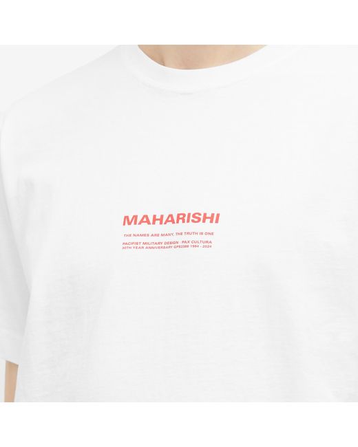 Maharishi White 30Th Anniversary Aum T-Shirt for men