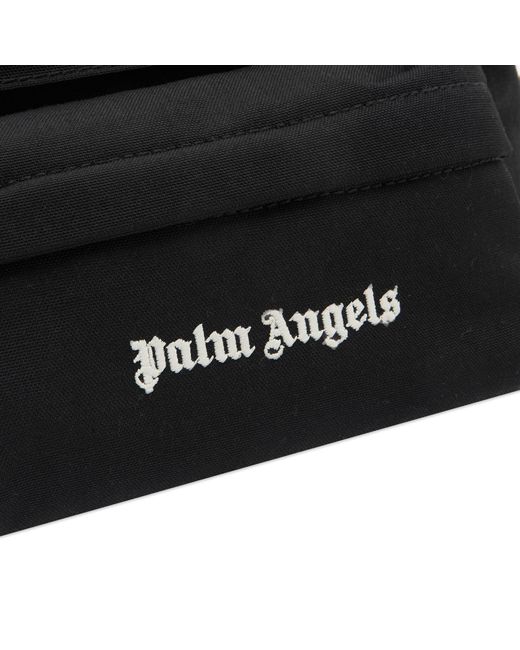 Palm Angels Black Cordura Logo Cross Body Bag for men