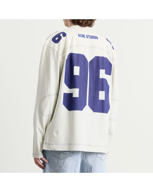 Acne Blue Exfold Long Sleeve Jersey for men