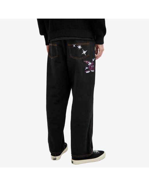Butter Goods X Disney Fantasia Baggy Denim Jeans Washed in Black