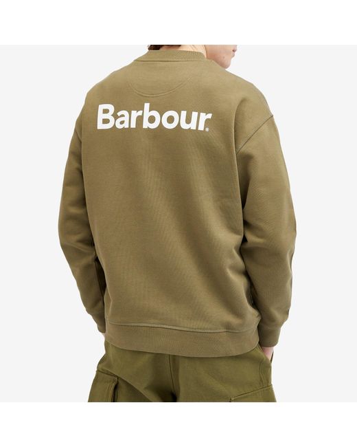 Barbour Green Os Nicholas Crew Sweatshirt for men