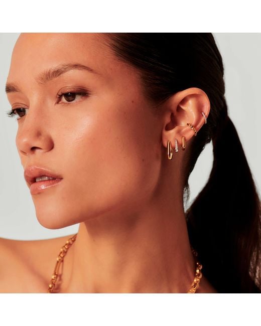 Missoma Metallic X Lucy Williams Arco Small Hoop Earrings