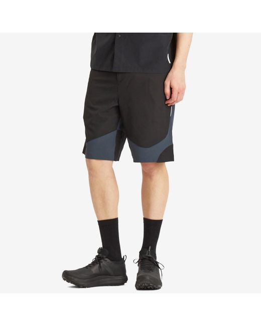 Purple Mountain Observatory Black Terrain Shorts for men
