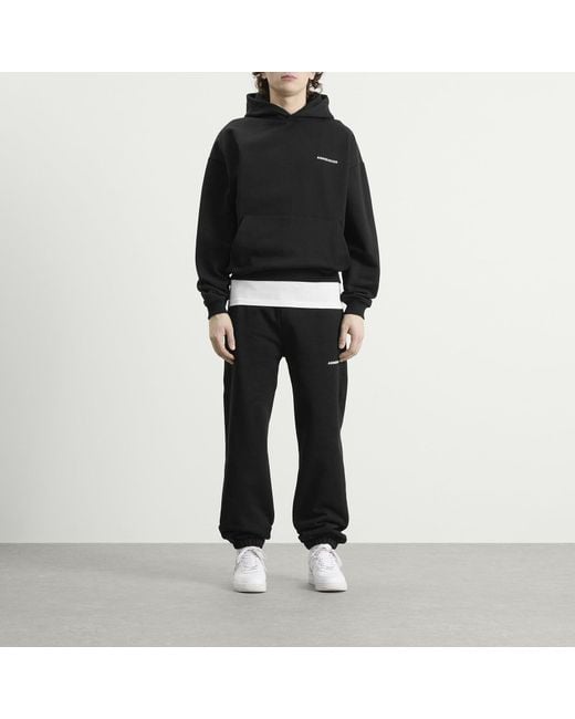 Annie Hood Black Mini Logo Hoodie for men