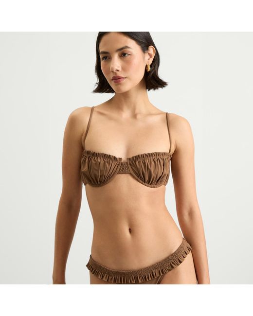 Faithfull The Brand Brown Esterel Bikini Top