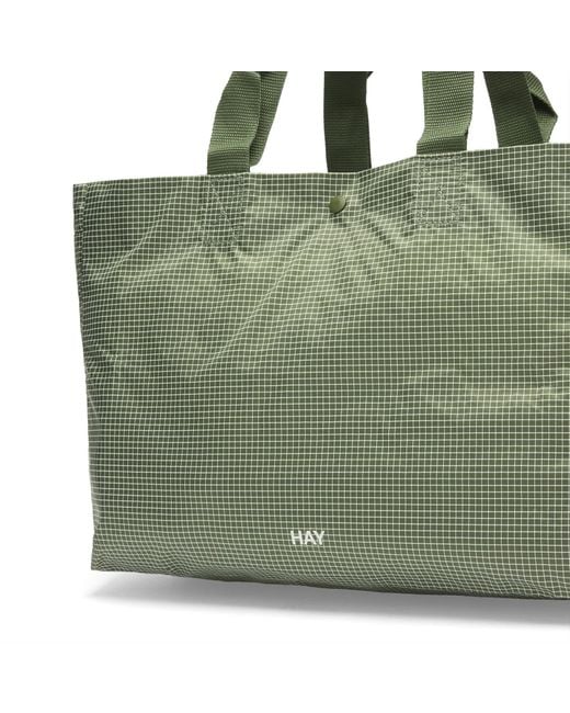 Hay Green Grid Weekend Bag