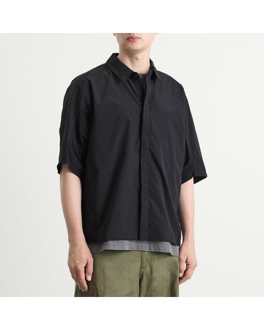 Nike Black Tech Helios Dri-Fit Short Sleeve Shirt for men