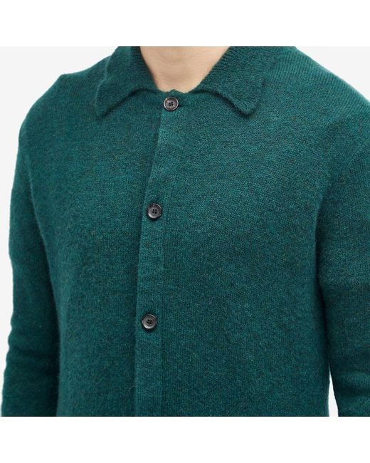 Oliver Spencer Green Britten Knit Cardigan for men